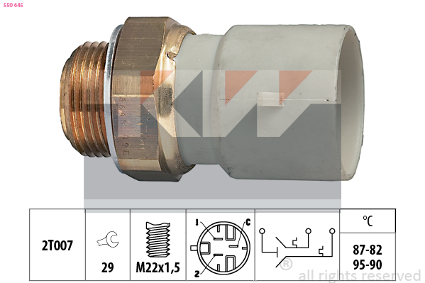 KW Ventilátor kapcsoló 550645_KW